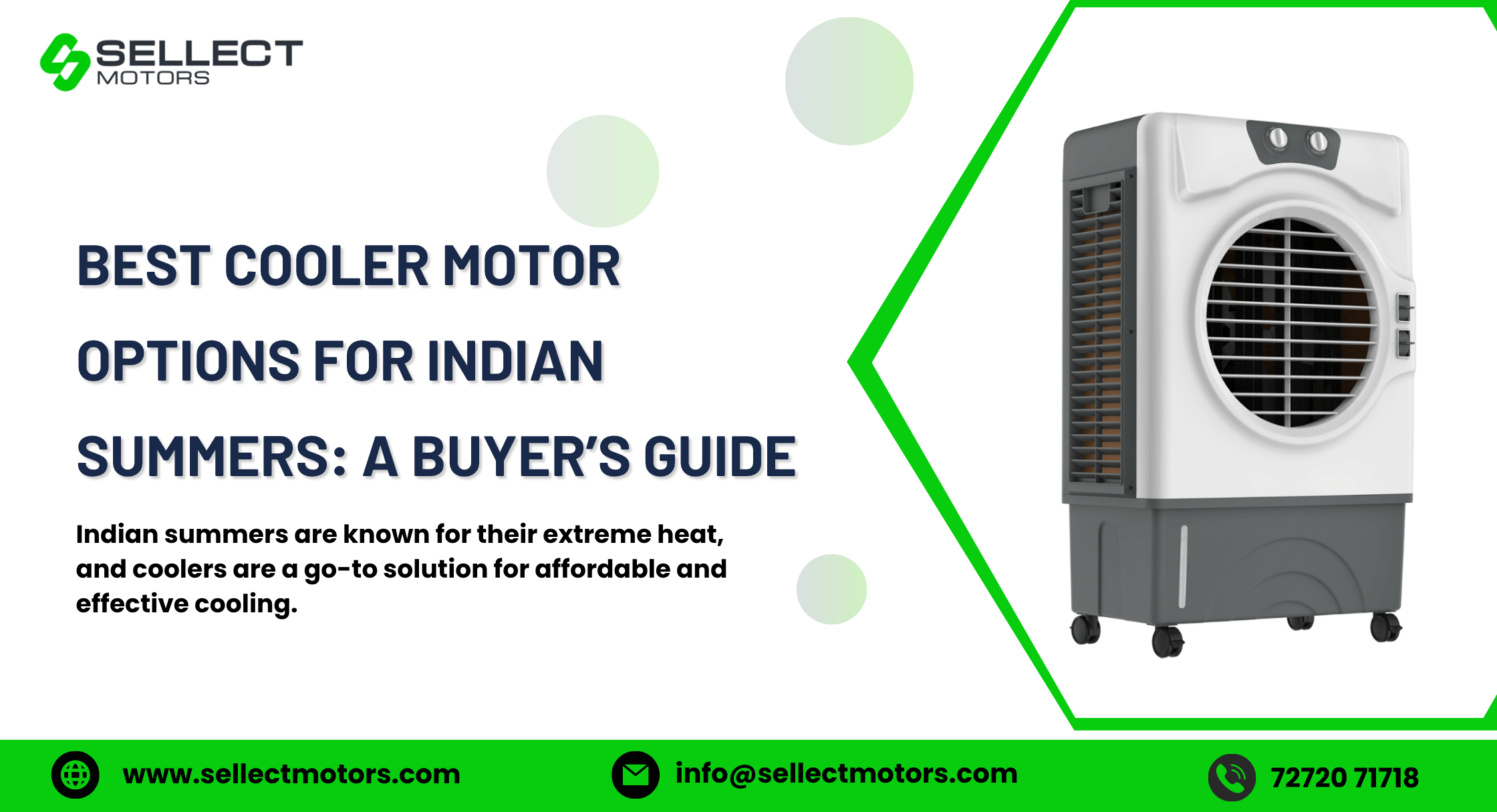 Best Cooler Motor Options for Indian Summers A Buyer’s Guide