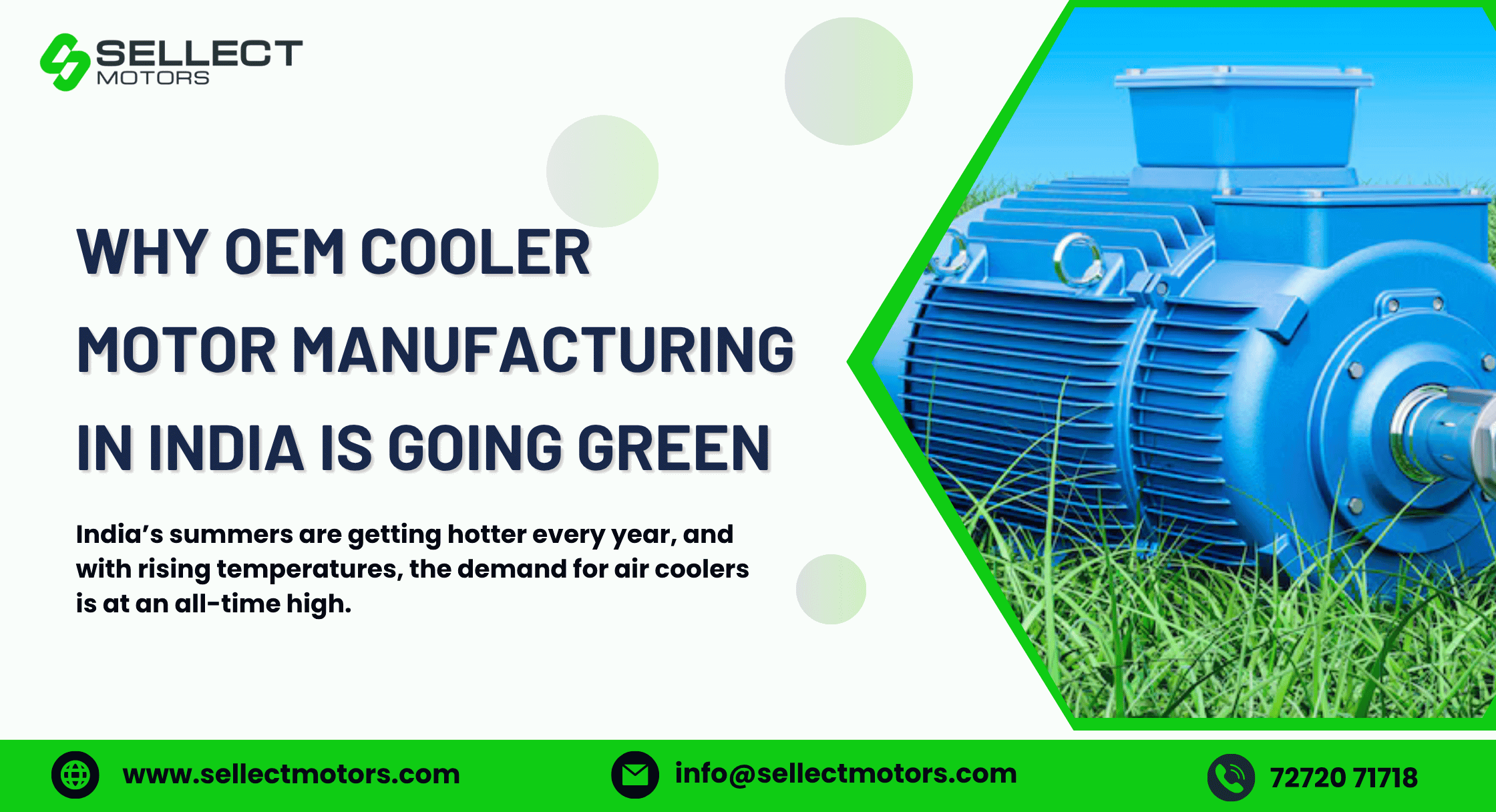 Why OEM Cooler Motor Manufacturing in India Is Going Green